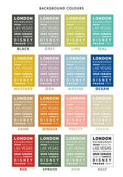 Personalised 'Favourite Destinations' Print, 2 of 6