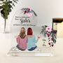 Personalised Sisters Heart Acrylic Plaque Gift, thumbnail 1 of 7