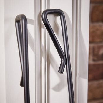 Black And Brass Effect Fireplace Set, 4 of 7