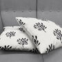 Black And White Cushion Cover With Floral Pattern, thumbnail 4 of 6