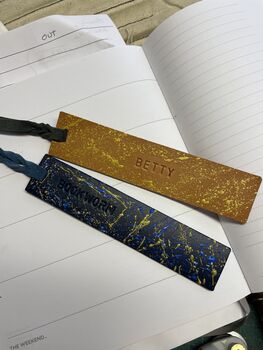 Hand Painted Personalised Bookmark With Suede Twist, 4 of 7