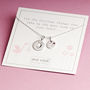 New Born Baby Foot Imprint Silver Necklace Boy Or Girl, thumbnail 2 of 12