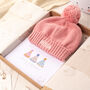 First Birthday Personalised Bobble Hat And Mittens Set, thumbnail 2 of 12