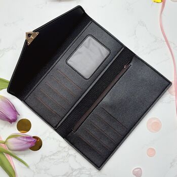 Heart Clasp Long Purse – Pink Or Black Purse Gift For Her, Perfect For Valentine’s And Mother’s Day, 4 of 11