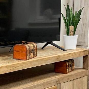 Handmade Wooden Tv Media Stand With Storage, 3 of 6
