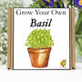 Gardening Gift. Grow Your Own Herbs. Basil Seeds Kit, thumbnail 1 of 6