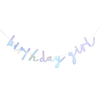 Iridescent Birthday Girl Banner, 2 of 2