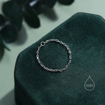 Barely There Chain Ring In Sterling Silver, 6 of 11