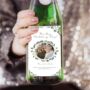 Personalised Elegant Floral Wedding Champagne Label, thumbnail 2 of 4