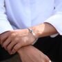 Silver Opal Gemstone Cuban Chain Bracelet For Men, thumbnail 11 of 12