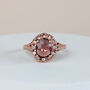 Rose Gold Claret Crystal Ring, thumbnail 1 of 7
