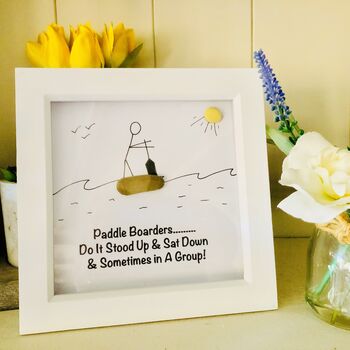 Personalised Paddleboard Sup Pebble Frame, 2 of 2