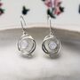 Rainbow Moonstone Drop Earrings, thumbnail 3 of 7