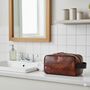 Buffalo Leather Rugby Wash Bag, thumbnail 1 of 5