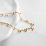 Dainty Beaded Gold Anklet, thumbnail 1 of 5