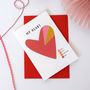 'My Heart' A Pie Chart Personalised Valentines Card, thumbnail 1 of 5