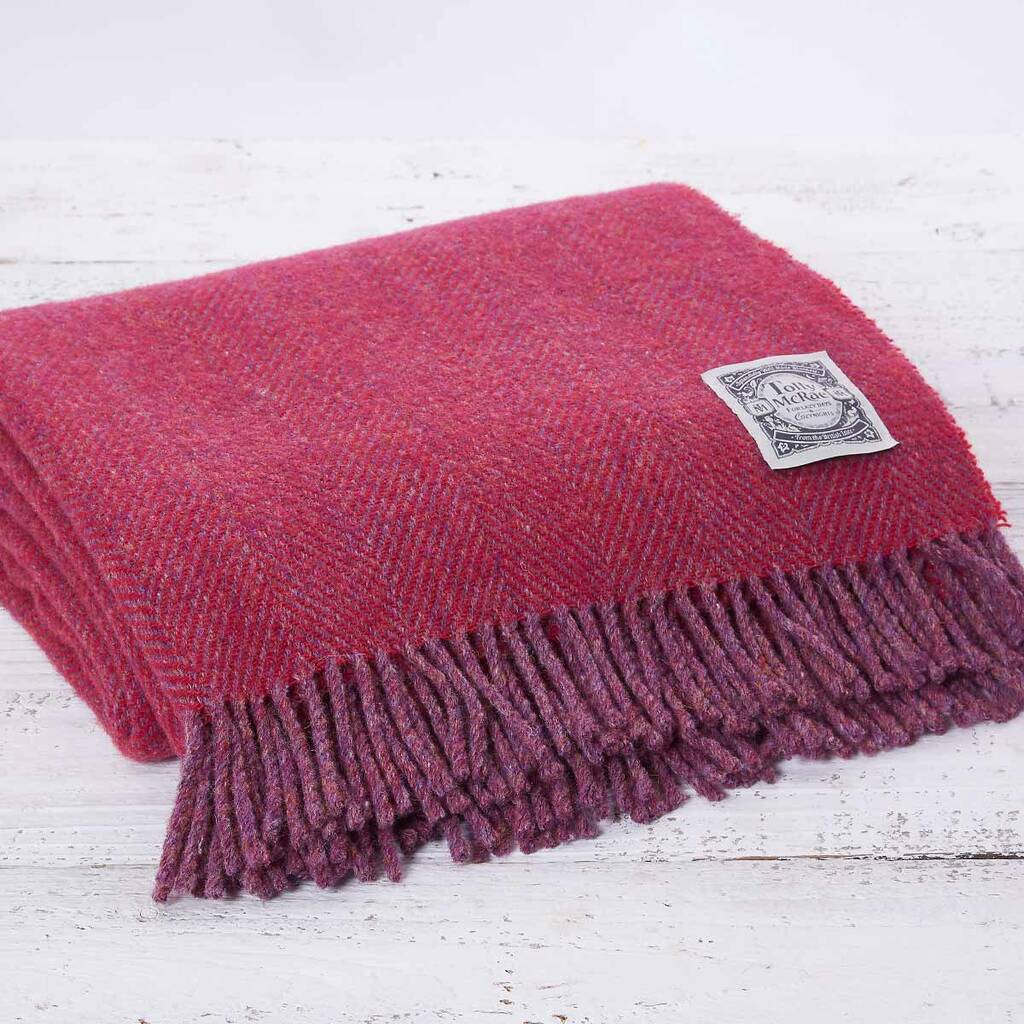 Chunky Apple Red Throw By Tolly McRae