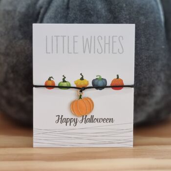 'Halloween Pumpkins' Wish Bracelet, 2 of 4