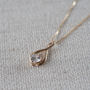 9k Gold Infinity Cubic Zirconia Heart Necklace*, thumbnail 3 of 4