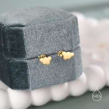 Sterling Silver Little Cloud Stud Earrings, 8 of 12