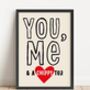 You, Me, Chippy Tea Kitchen Print, thumbnail 3 of 3