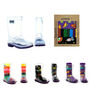 Squelch Transparent Wellies And Three Sock Set Space, thumbnail 2 of 7