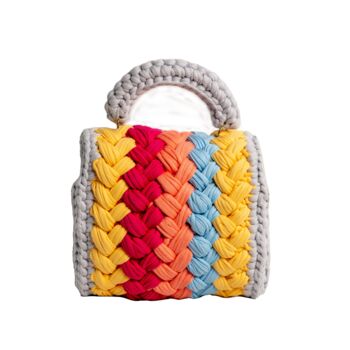 Multicoloured Crochet Knit Hand Bag, 2 of 5