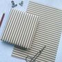 Stripe Mocha Paper Fibre 42cm X 29.Seven Size Wrapping Paper Sheet, thumbnail 4 of 5