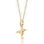 18ct Gold Hummingbird Charm Necklace, thumbnail 2 of 6