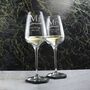 Personalised Mr And Mrs Wine Glasses For Couple, thumbnail 2 of 6