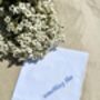 Something Blue Personalised Embroidered Scalloped Handkerchief Bridal Wedding Gift, thumbnail 3 of 3