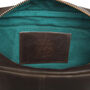'Stanley' Men's Leather Wash Bag In Chestnut, thumbnail 7 of 8