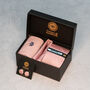 Dusty Pink Textured Tie Set And Socks Wedding Groomsmen Gift, thumbnail 1 of 5