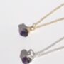 February Birthstone Amethyst Crystal Necklace, thumbnail 4 of 4