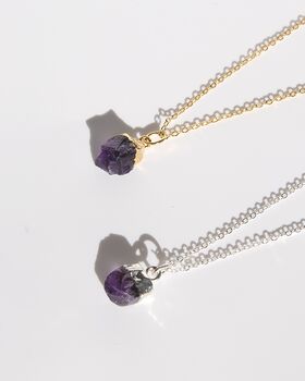 February Birthstone Amethyst Crystal Necklace, 4 of 4