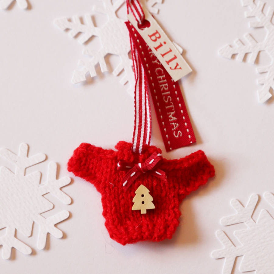 Personalised Christmas Jumper Decoration By buttongirl designs