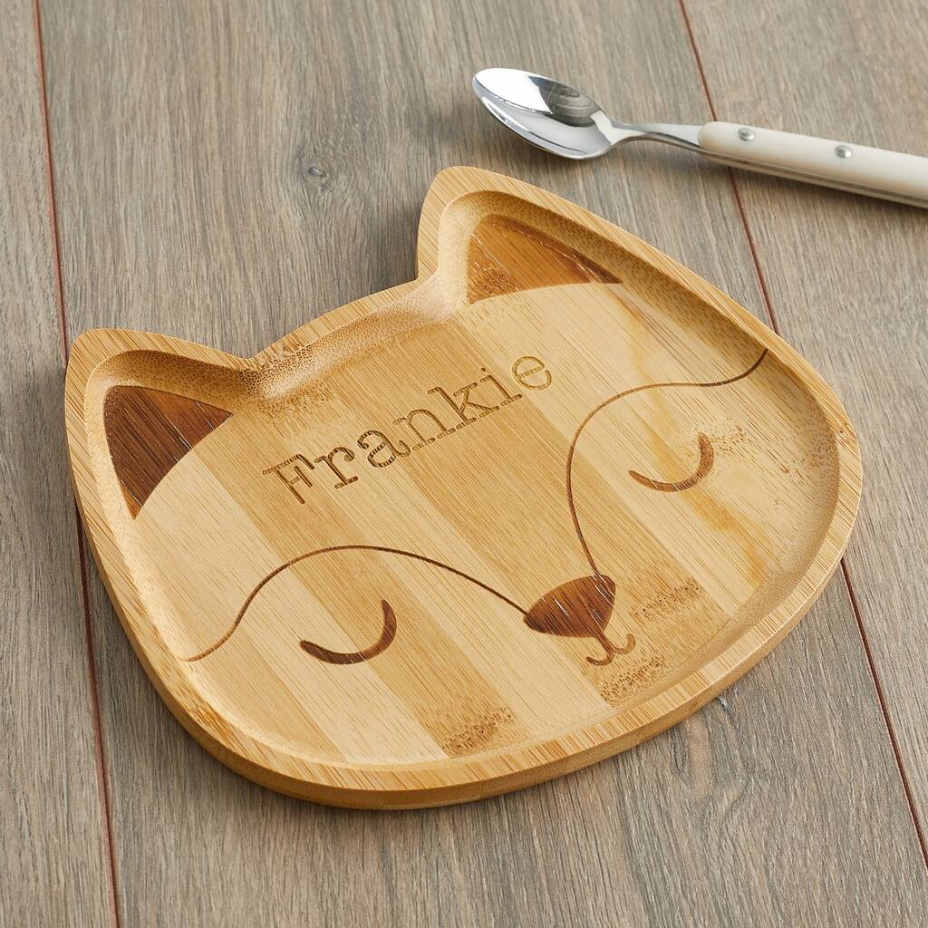 Personalised Fox Bamboo Plate By My 1st Years