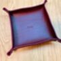 Personalised Burgundy Leather Desk Accessories Tray, thumbnail 12 of 12