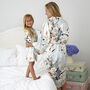 Mini Personalised Bridal Floral Print Dressing Gown, thumbnail 3 of 4