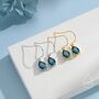 Sterling Silver London Blue Cz Droplet Drop Earrings, thumbnail 1 of 12