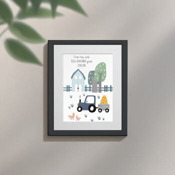 Personalised Farmyard Children’s Nursery Framed Print, 3 of 10