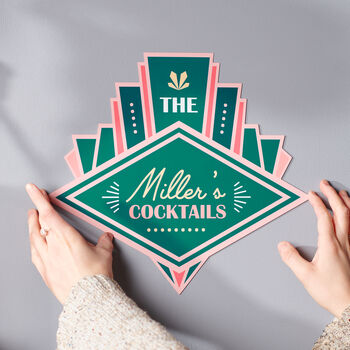 Personalised Family Retro Cocktail Sign, 2 of 4