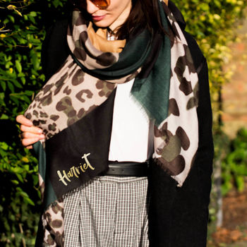 Personalised Leopard Patchwork Scarf, 6 of 8