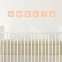 Personalised Initial Blocks Pastel Wall Stickers, thumbnail 1 of 3