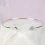 Sterling Silver Diamantè Heart Bracelet, thumbnail 1 of 9