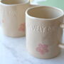 Haley Xl Handmade 'Lovely Day' Ceramic Coffee Mug, thumbnail 3 of 4