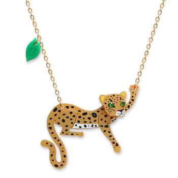 Leopard Pendant Necklace, 3 of 5