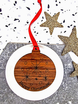 Personalised Wooden Child's Drawing Bauble, 8 of 12