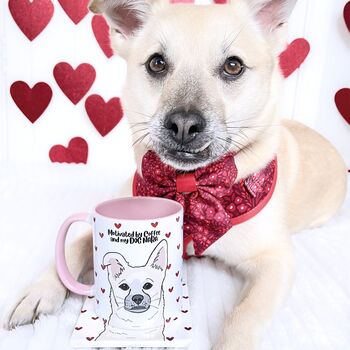 Personalised Dainty Hearts Dog Lover Mug, 4 of 11