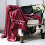 Personalised Valentine's Day Ruby Red Blanket, thumbnail 1 of 5